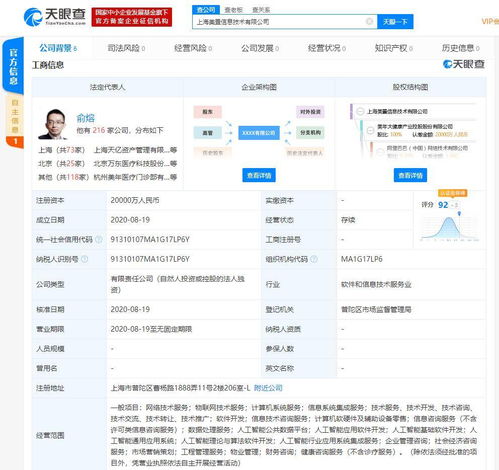 美年大健康跨界拓展科技領域，新公司布局人工智能與物聯網服務